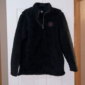 Sherpa quarter zip sweater SD logo